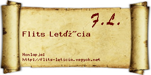 Flits Letícia névjegykártya